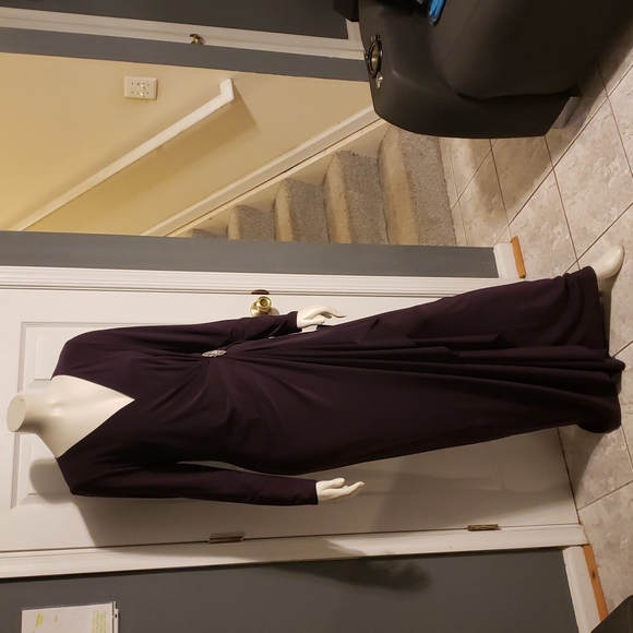 Dress,Ralph Lauren fuax wrap with beautiful gem broach - Picture 7 of 9